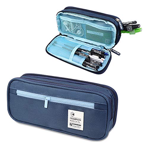 C100AE Estuche Escolar de Gran Capacidad, Bolsa de Lápiz Portable Estuche Organizador,Estuche Lapices de Colores, para Estudiantes en Escuela y Empleados en Oficina (Azul) C100AE Estuche Escolar de Gran Capacidad, Bolsa de Lápiz Portable Estuche Organizador,Estuche Lapices de Colores, para Estudiantes en Escuela y Empleados en Oficina (Azul)