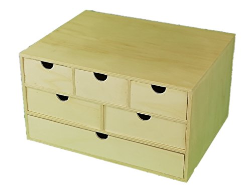 Cajonera 6 cajones. En madera de chopo natural. Se puede pintar. Medidas (ancho/fondo/alto): 31 * 23,5 * 17 cms. Cajonera 6 cajones. En madera de chopo natural. Se puede pintar. Medidas (ancho/fondo/alto): 31 * 23,5 * 17 cms.