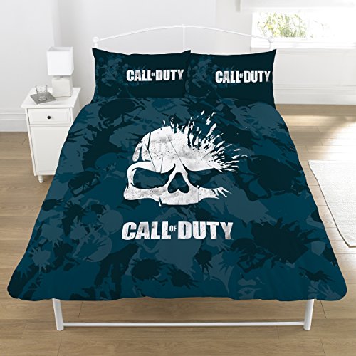 Call of Duty Set de Funda de edredón, Azul Marino, Doble Call of Duty Set de Funda de edredón, Azul Marino, Doble