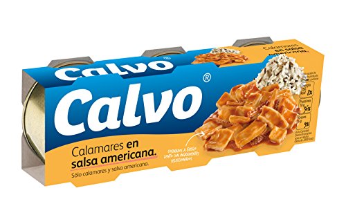 Calvo Calamares En Salsa Americana - Paquete de 3 x 80 gr - Total: 240 gr Calvo Calamares En Salsa Americana - Paquete de 3 x 80 gr - Total: 240 gr