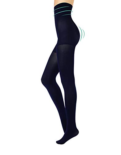 CALZITALY Medias Tupidas Reductoras De Talle Alto | Panty Shaper, Push Up | Negro | 80 Den | S, M, L, Xl | Calcetería Italiana | (M, Azul) CALZITALY Medias Tupidas Reductoras De Talle Alto | Panty Shaper, Push Up | Negro | 80 Den | S, M, L, Xl | Calcetería Italiana | (M, Azul)