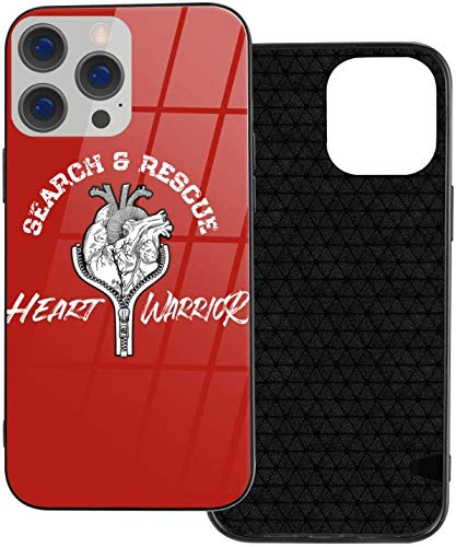 Can be Installed i-Phone 12 Tempered Glass Phone Case / 12 Pro / 12 Mini/MAX Shockproof Soft Case Heart Warrior Beautiful and Handsome