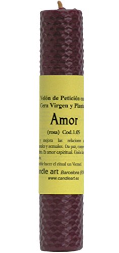 Candle Art Vela Amor - Vela ESOTÉRICA. Encontrar el Amor Verdadero. Color Rosa, Cera de Abeja con Plantas. Vela esotérica ritualizada para Trabajos de Magia. Medidas. Alto: 20 cm x Diám.: 3,6 cm. Candle Art Vela Amor - Vela ESOTÉRICA. Encontrar el Amor Verdadero. Color Rosa, Cera de Abeja con Plantas. Vela esotérica ritualizada para Trabajos de Magia. Medidas. Alto: 20 cm x Diám.: 3,6 cm.