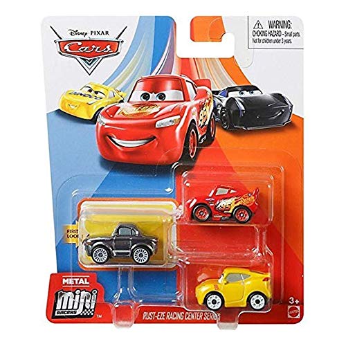 Cars Mini-vehículo, Coche Miniatura Disney Pixar, Juguete para niños (Pixar Mini Racers Metal 3X GKG06)