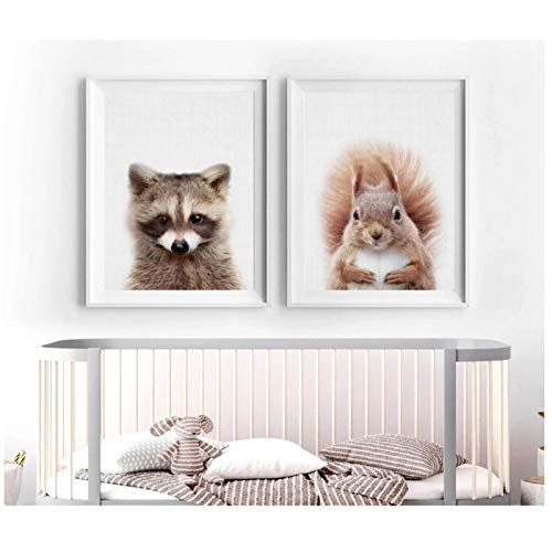 Carteles e Impresiones de Animales del Bosque de Ardilla Mapache Arte de la Pared Pintura de la Lona Cuadros de la Pared para la Sala de Estar 19.7x27.6in (50x70cm) x2 Piezas Sin Marco Carteles e Impresiones de Animales del Bosque de Ardilla Mapache Arte de la Pared Pintura de la Lona Cuadros de la Pared para la Sala de Estar 19.7x27.6in (50x70cm) x2 Piezas Sin Marco