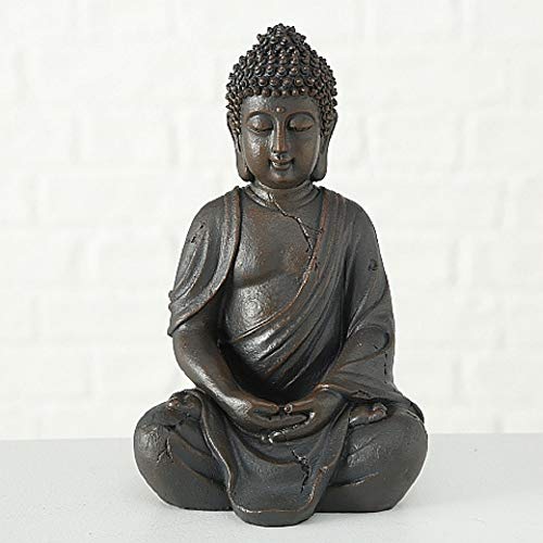CasaJame Hogar Accesorios Decoración Ornamento Esculturas Estatua en Forma de Buda Sentado 20cm