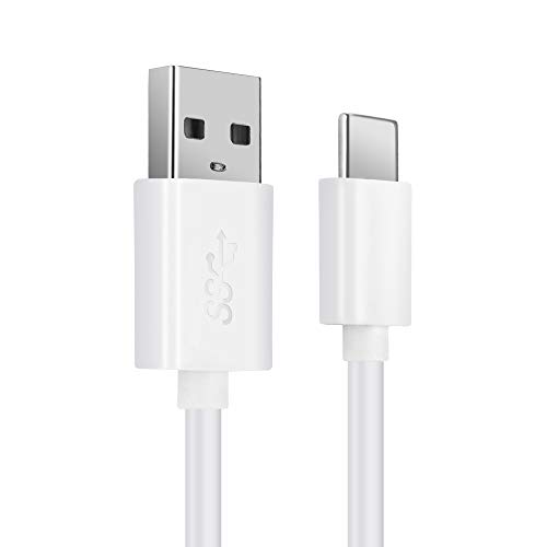 CELLONIC® Cable USB Datos 1m Compatible con Samsung Galaxy Tab S3 S4 S5e S6 / TabPro S/Galaxy Book A 10.5 10.6 12.6 / Active 2 /Pro Cable de Carga USB C Type C a USB A 3.0 3A Blanco conexión USB PVC