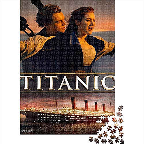 CELLYONE 1000 Piezas de Rompecabezas para Adultos Titanic: Jack and Ruth Character Poster Puzzle clásico 1000 Divertido Rompecabezas para Adultos 1000 Piezas 75x50CM(1000pcs)