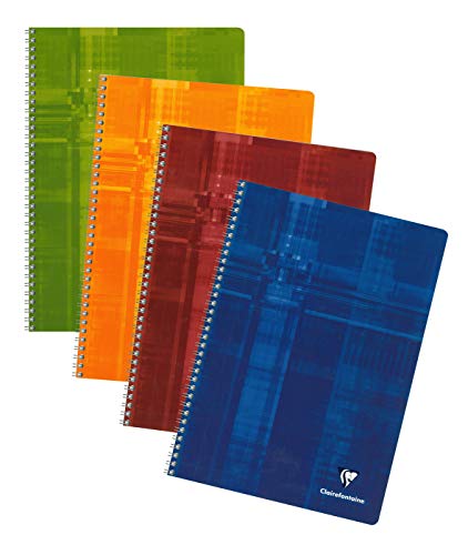Clairefontaine 81422C libro espiral (A4, 21 x 29.7 cm, a cuadros con margen, 50 hojas) 1 pieza colores surtidos (Metric) Clairefontaine 81422C libro espiral (A4, 21 x 29.7 cm, a cuadros con margen, 50 hojas) 1 pieza colores surtidos (Metric)