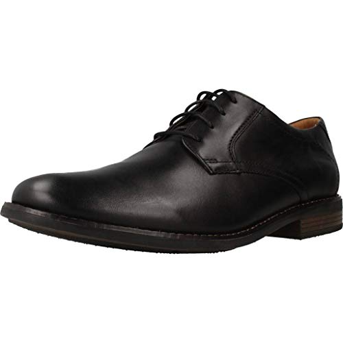 Clarks Becken Lace, Zapatos de Cordones Brogue Hombre, Negro (Black Leather), 42.5 EU