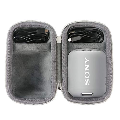 co2CREA Duro Viajar Caso Cubrir para Sony SRS-XB12 Altavoz inalámbrico portátil(Speaker Case) (Gris)