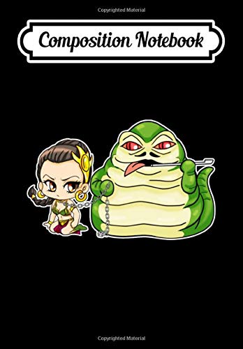 Composition Notebook: jabba and leia in manga style, Journal 6 x 9, 100 Page Blank Lined Paperback Journal/Notebook