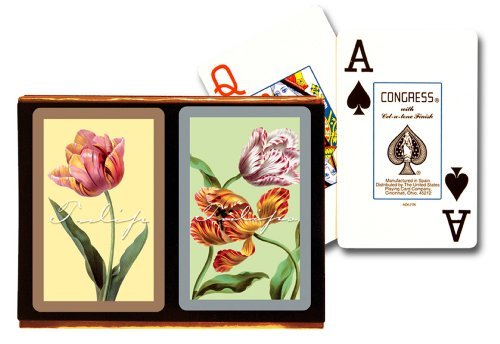 Congress Tulips Jumbo Index Playing Cards by Congress