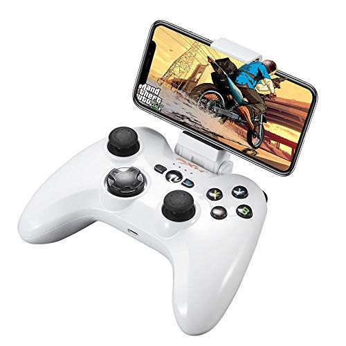 Control de juego inalámbrico MFI para iPhone/iPad/Apple TV, PXN Speedy (6603) iOS Control de Juego Móvil, Gamepad con soporte para teléfono y gatillo L3+R3