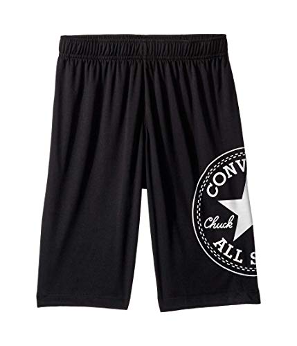 Converse Pantalones cortos de malla con parche para niños (talla grande) - negro - 16 años