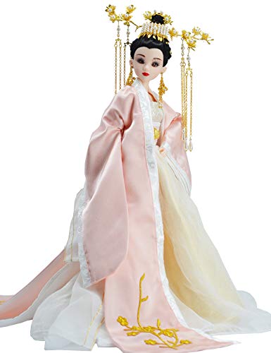 Decoración Oriental, muñeca China con Traje Antiguo, muñecas de Seda, muñeca de 12.5 Pulgadas para decoración de Mesa,a