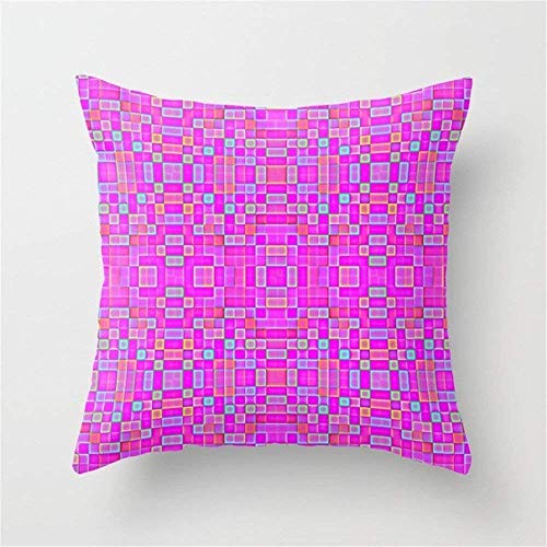 Desconocido Candy Colored Pixels Throw Pillow Cushion Cover,Size:20x20 Inches/50 cm x 50 cm