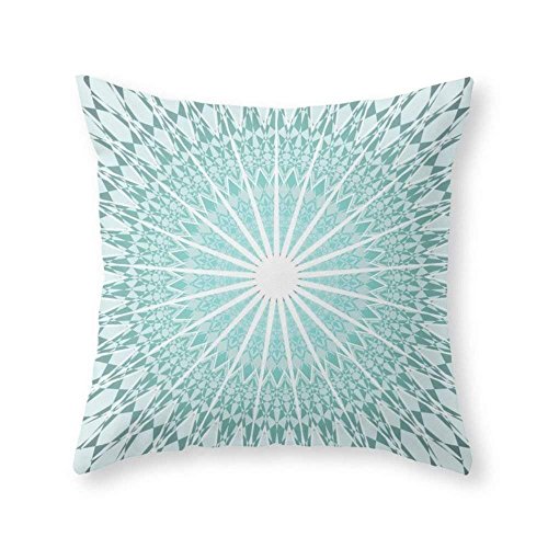 Desconocido Mint Mandala Throw Pillow Indoor Cover Without Pillow Insert,Size:20x20 Inches/50 cm x 50 cm