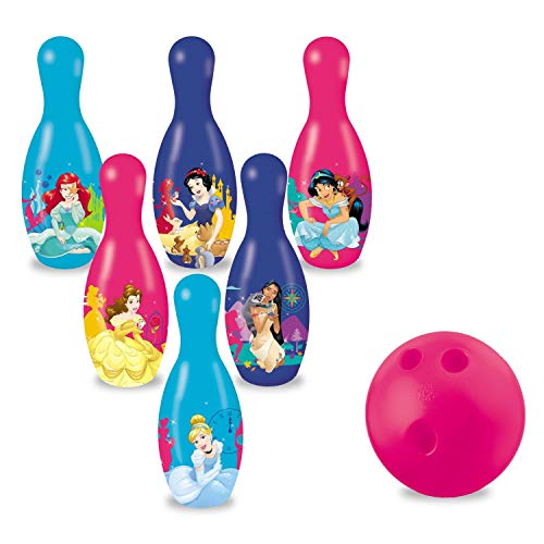 Disney- Juego de Bolos de Princesas, Multicolor (Mondo Toys 28412)