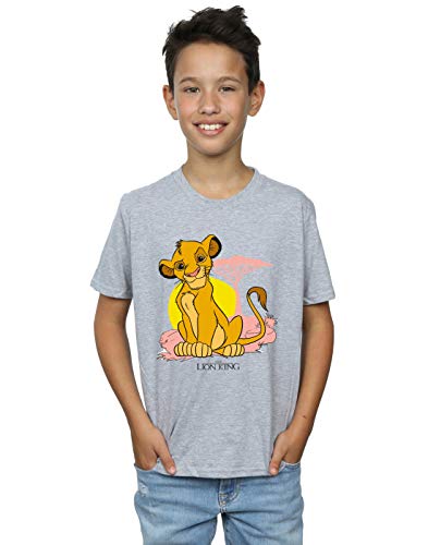 Disney Niños The Lion King Simba Pastel Camiseta Deporte Gris 5-6 Years