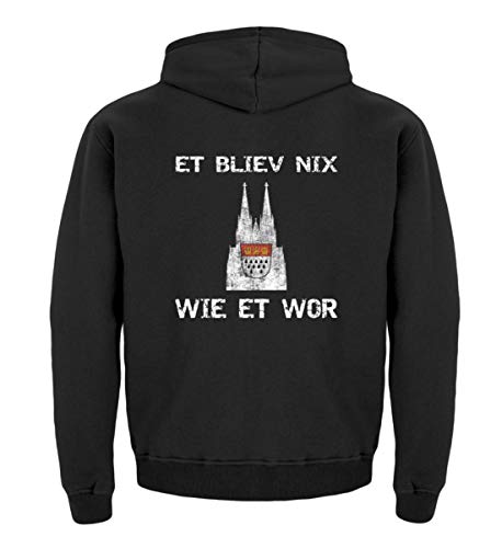 DiSzy Et bliev nix wie et wor - Sudadera con capucha para niña y niño Jet Schwarz 98-104 cm