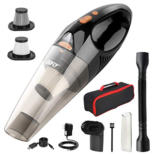 DOFLY Aspiradora de Mano sin Cable Potente, Aspirador de Coche de 12V 120W 8500PA, Luz LED, Filtro Lavable, Aspiradora Recargable Portátil Profesional en Seco y Húmedo para Hogar Oficina DOFLY Aspiradora de Mano sin Cable Potente, Aspirador de Coche de 12V 120W 8500PA, Luz LED, Filtro Lavable, Aspiradora Recargable Portátil Profesional en Seco y Húmedo para Hogar Oficina