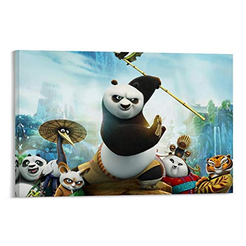 DRAGON VINES American Animation Kung Fu Panda 2 - Lienzo decorativo para sala de estar, 50 x 75 cm