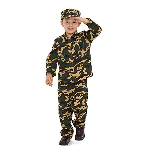 Dress up America Disfraz de Soldado de ejército niños