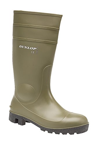 Dunlop Protomastor Unisex Seguridad Botas Caucho Negro, Verde (Pvc Vert), 36.5 EU