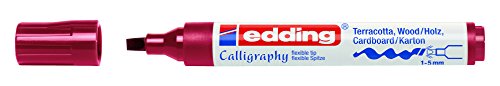 Edding Calligraphy – Punta de fibra y marcador, color rojo