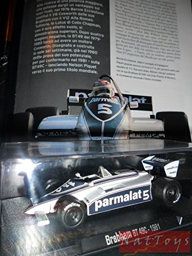 EDICOLA RBA Brabham BT 49C 1981 F1 Piquet Model Die Cast 1:43 +fascicolo Compatible con