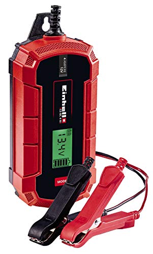 Einhell CE-BC 4 M, Cargador de baterías (con control por microprocesador para los más distintos tipos de baterías, entre otros automóviles/motos, corriente de carga máx. 4 amperio) Einhell CE-BC 4 M, Cargador de baterías (con control por microprocesador para los más distintos tipos de baterías, entre otros automóviles/motos, corriente de carga máx. 4 amperio)
