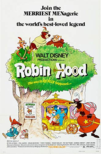 ELITEPRINT Póster de Robin Hood clásico vintage retro A3 de la película de Disney sobre material impreso de 250 g/m²