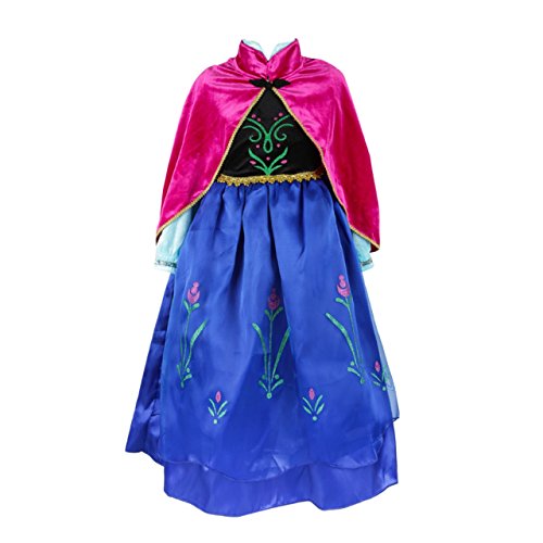 ELSA & ANNA® Princesa Disfraz Traje Parte Las Niñas Vestido (Girls Princess Fancy Dress) ES-DRESS308-SEP (6-7 Años, ES-SEP308)