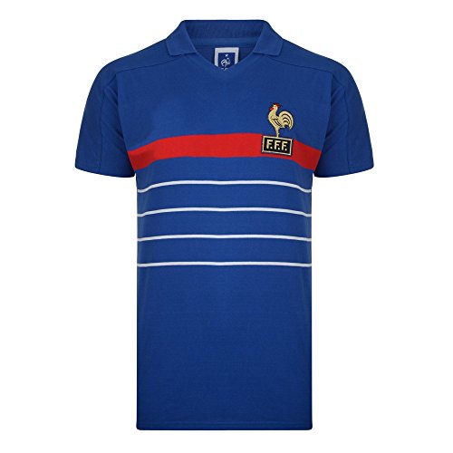 Equipe de France de Football Score Draw Home France 1984 – Camiseta Hombre, Home France 1984, Azul, Small