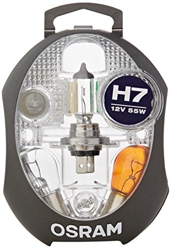 Estuche de lámparas de repuesto H7 ORIGINAL de OSRAM, lámparas para faros halógenas, automóvil de 12 V, CLKM H7, kit de lámpara de repuesto completo (1 unidad) Estuche de lámparas de repuesto H7 ORIGINAL de OSRAM, lámparas para faros halógenas, automóvil de 12 V, CLKM H7, kit de lámpara de repuesto completo (1 unidad)