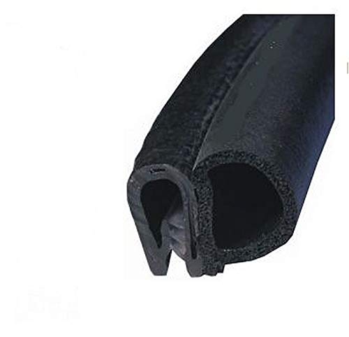 eutras Junta Perfil ksd2052 Puerta goma para maletero Junta – Rango de sujeción 2,0 – 4,0 mm – Negro – 5 m