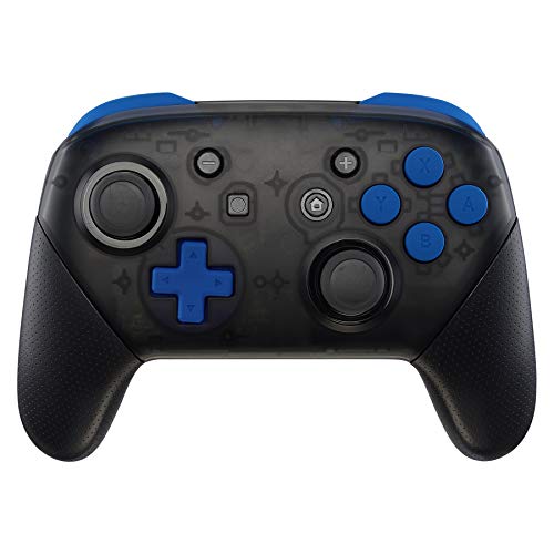 eXtremeRate ABXY D-Pad ZR ZL L R Botones para Mando Nintendo Switch Pro DIY Teclas de Reemplazo Tacto Suave Botón Completo con Herramientas para Nintendo Switch Pro-Controlador NO Incluido(Azul)