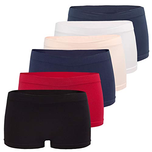 Fabio Farini Bragas sin Costuras para Mujeres en un Paquete de Seis Multicolor L-XL Fabio Farini Bragas sin Costuras para Mujeres en un Paquete de Seis Multicolor L-XL