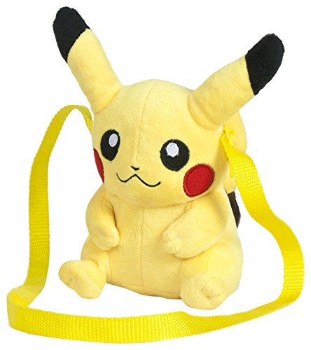 Famosa Softies - Pokèmon Bolso, peluche Pikachu, 15 cm, color amarillo (Famosa 760015203)