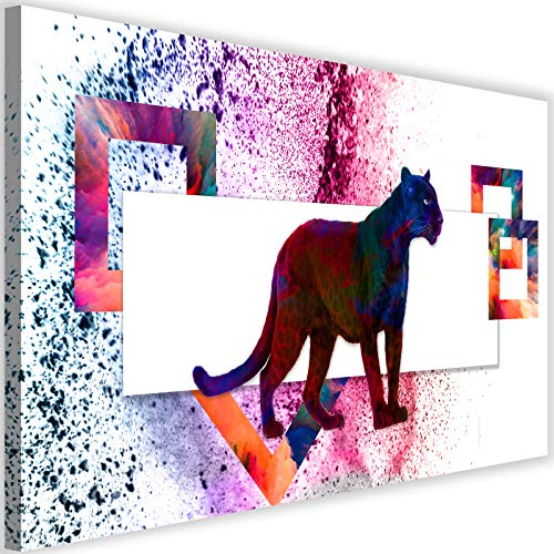 Feeby Cuadro en Lienzo Animales Calidad fotografica Pantera Abstracto Rosa 60x40 cm Feeby Cuadro en Lienzo Animales Calidad fotografica Pantera Abstracto Rosa 60x40 cm