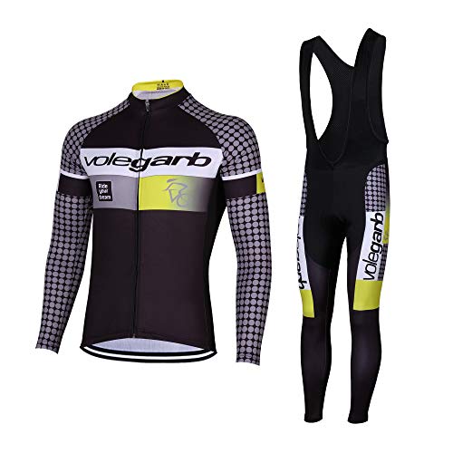 Feilaxleer Ropa Ciclismo Térmico Invierno para Hombre y Mujer - Ciclismo Maillot MTB de Manga Larga de Lana y Culotte Pantalones Acolchado 3D (Punto,L) Feilaxleer Ropa Ciclismo Térmico Invierno para Hombre y Mujer - Ciclismo Maillot MTB de Manga Larga de Lana y Culotte Pantalones Acolchado 3D (Punto,L)