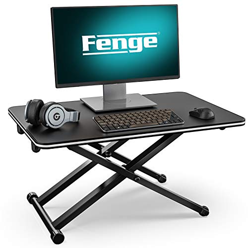 Fenge Standing Desk Converter Escritorio de Pie para Trabajar parado Color Negro L65xW40cm SD255001WB