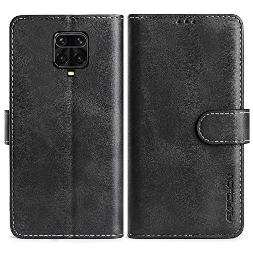 FMPCUON Funda para Xiaomi Redmi Note 9 Pro/Redmi Note 9S con Tapa,Funda Cartera Magnético Carcasa Redmi Note 9 Pro, Libro Caso Móvil para Redmi Note 9 Pro/Redmi Note 9S Funda Cartera, Negro