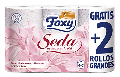 Foxy Seda - Papel higiénico con pH Neutro, 6rollos (Papel WC)