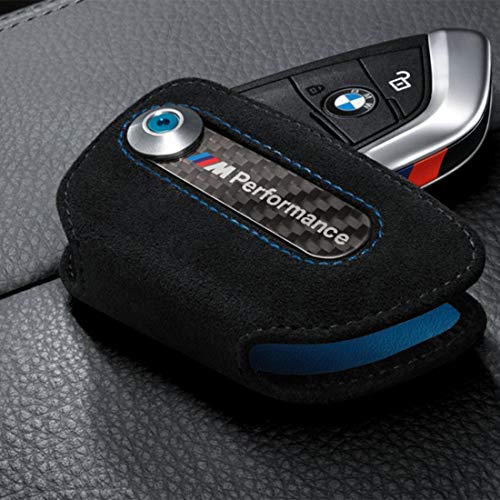 Funda para llaves con representación original de BMW M hecha de Alcantara.