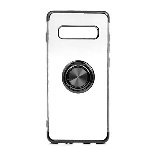 Funda para Samsung Galaxy S10/Galaxy S10 Plus Teléfono Móvil Silicona Bumper Case Funda con Anillo Giratorio de 360 Grados Rotaria Ring Holder Protectora Caso