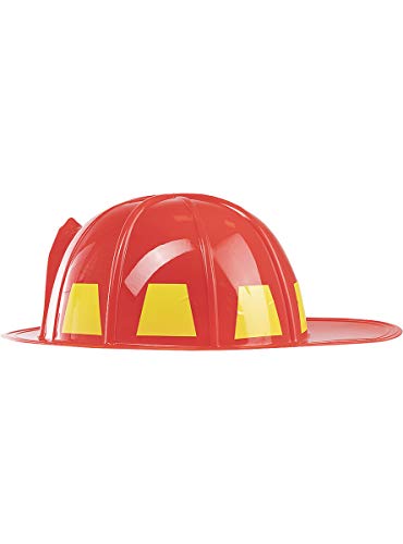 Funidelia | Casco de Bombero para niño y niña ▶ Fuego, Profesiones - Rojo, Accesorio para Disfraz