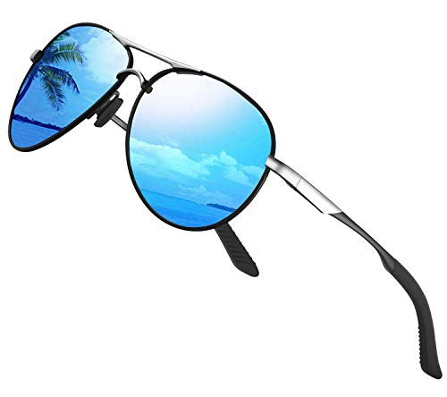 Gafas de sol polarizadas para hombre mujere metal Marco grande/Ciclismo Golf Conducción Pesca Escalada Verano Deportes al aire libre moda Gafas de sol (b1lue)
