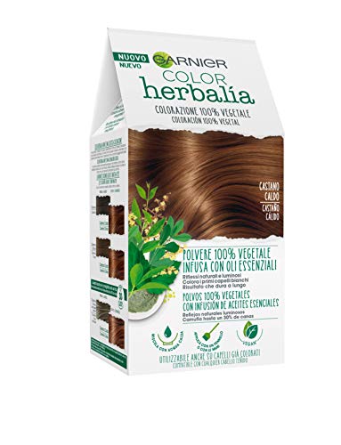 Garnier Herbalia Coloración 100% Vegetal - Castaño Cálido, disponible en 6 tonos